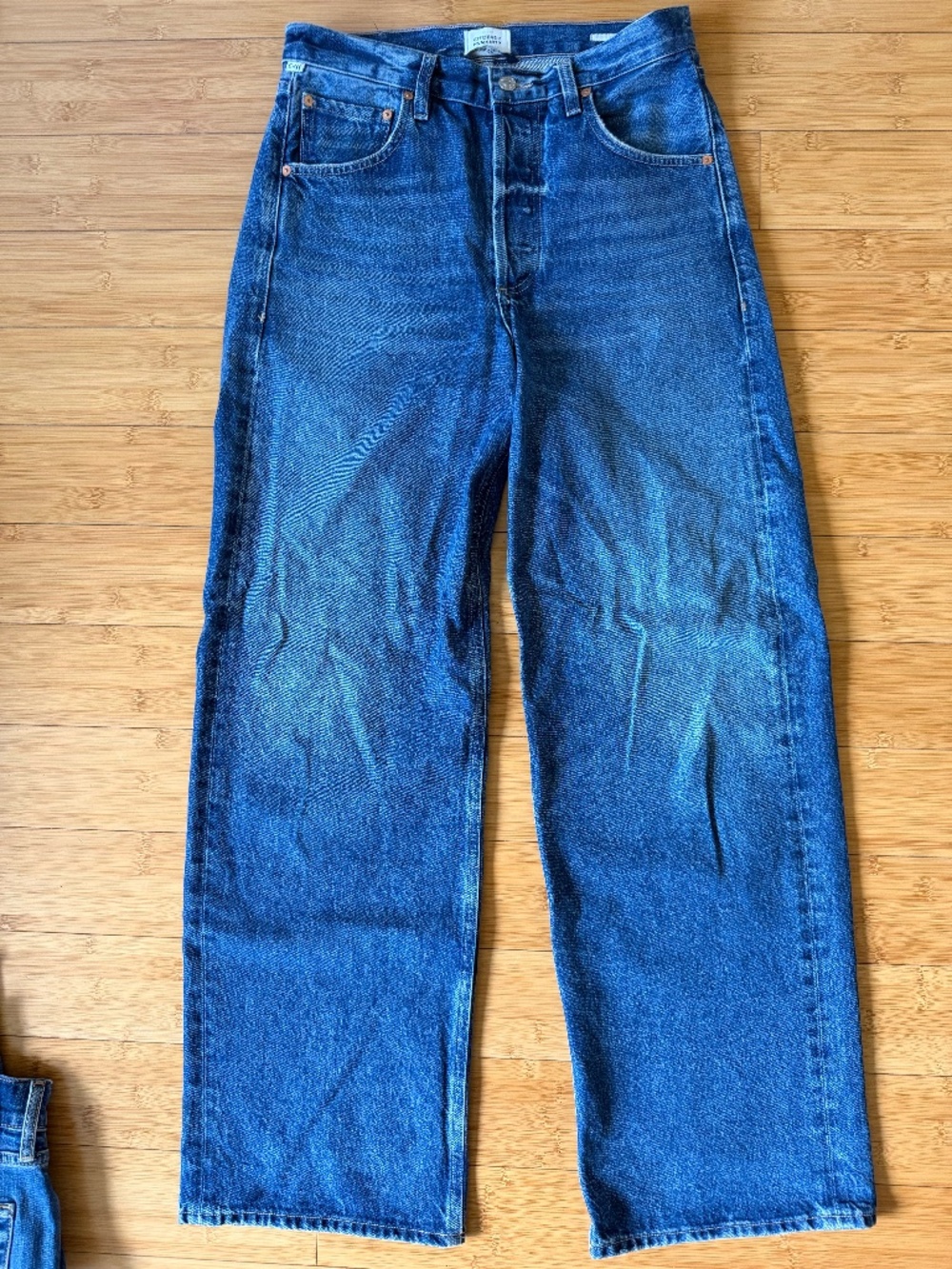 Citizens of Humanity Ayla Baggy Jeans Size 26 Color: ClaremontDark Wash Wide Leg